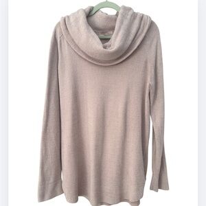 Barefoot Dreams CozyChic Ultra Lite Costal Cowl Tunic Size Large Pink Rose Bud